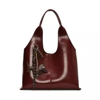 Ретро простая сумка-багет для, женская сумка, осень, новая, большая вместимость, простая плечевая сумка-тоут no pendant красный