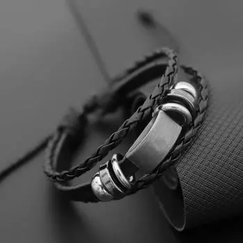 Ретро простой модный браслет ручной работы из бисера в стиле ретро с браслетом студенческого стиля, индивидуальный браслет чёрный