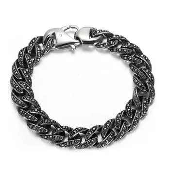 Ретро простой тотемный крест браслет из титановой стали мужские аксессуары 22cm