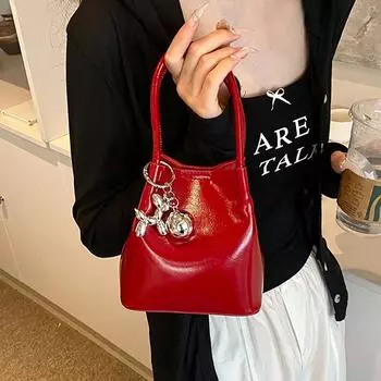 Ретро простые ручные маленькие квадратные сумки для женщин корейские милые универсальные сумки через плечо из искусственной кожи женские мини-кошельки через плечо Mini(Max Length<20cm)