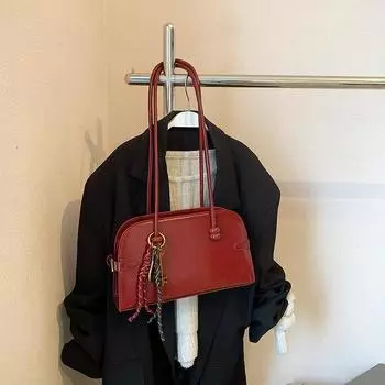 Сумка через плечо из искусственной кожи в стиле ретро, современный стиль, высокая вместимость, темперамент, универсальная, на одно плечо, модная, осень