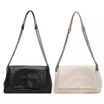 Ретро ПУ кожаные сумки-мессенджеры женские высококачественные сумки через плечо роскошные дизайнерские модные сумки через плечо женские сплошные большие сумки белый