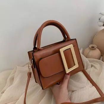 Ретро PU сумка через плечо новая женская персонализированная металлическая листовая сумка на молнии модная повседневная сумка для поездок на работу Tide