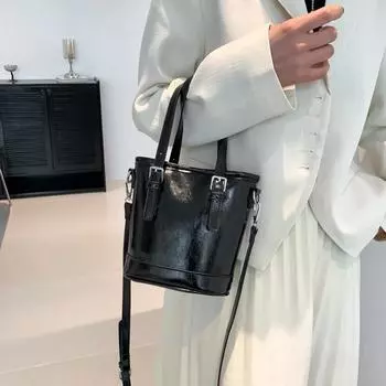 Ретро ПУ женские сумки с верхней ручкой на молнии простые сумки через плечо для женщин новые высококачественные сумки для женщин