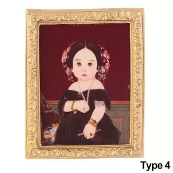 Ретро Рамка Модель Сцены Миниатюрные Картинки Кукольный Дом Масляная Живопись Настенная Фреска Аксессуары для Кукол Type 4