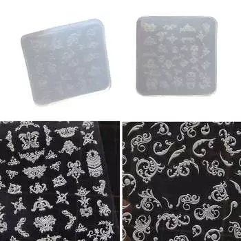 Ретро рельефная силиконовая форма для сережек из полимерной глины, форма для ювелирных изделий из смолы, форма для эпоксидной смолы для декоративных поделок своими руками B