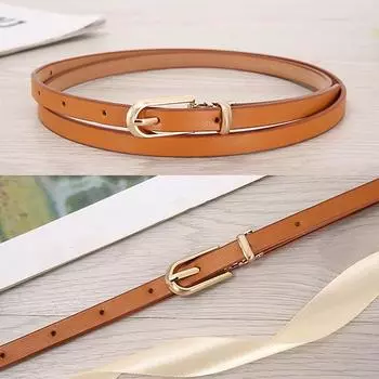 Ретро ремень для женщин Высококачественная металлическая пряжка, подходящая женскому платью, джинсам, регулируемый пояс, пряжка из искусственной кожи, тонкий пояс жёлтый