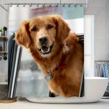 Ретро Ретро Поп-арт Занавеска для душа Синий Зеленый Белый Розовый Желтый Черный Горошек Круги Декор для ванной комнаты Размер 72x72 дюйма (180см х 180см) 90x180cm