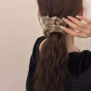 Ретро-резинки для волос в клетку для женщин и девочек, элегантная резинка для волос, сладкая веревка для волос, универсальная резинка, повседневные аксессуары для волос, подарки