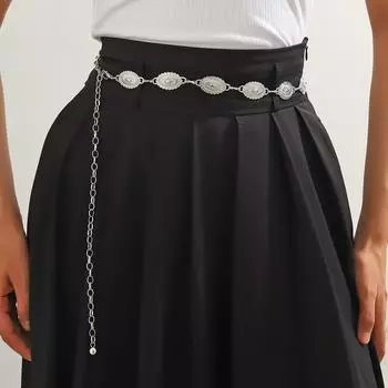 Ретро резная винтажная цепочка на талию, женская мода, украшение с поясом для юбки, костюма, джокера, свитера, цепочка на талию