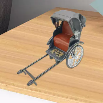 Ретро рикша ручная тележка украшение фигурка изысканный сувенир имитационная модель сплав