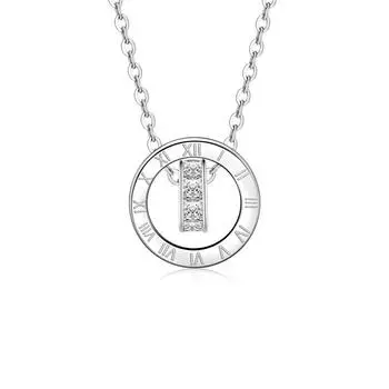 Ретро римские цифры счастливые бусины кулон ожерелье женское доступная роскошь мода поворотный стол кулон милое ожерелье