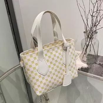 Ретро ромбовидная сумка с принтом 2025 весенне-летняя модная тенденция мини сумка для мобильного телефона на плечо сумка-мессенджер женская сумка белый