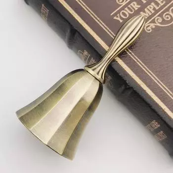 Retro Rose Church Bell Bronze Metal Pet Training Bells For Restaurant Bar Jingle Church School Style 1