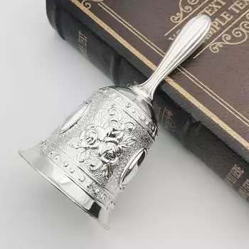 Retro Rose Church Bell Bronze Metal Pet Training Bells For Restaurant Bar Jingle Church School Style 7