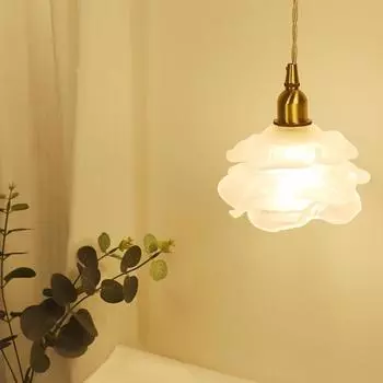 Ретро Роскошный Подвесной Светильник Из Розового Стекла Полностью Медный Фон Гостиной Спальни Кабинета Люстры Столовой Бара Светодиодные Огни Cold White