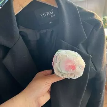 Ретро Роза Ткань Искусственный Цветок Ручной Работы Оголовье Цветок Новый 3D Сетчатый Цветок 1