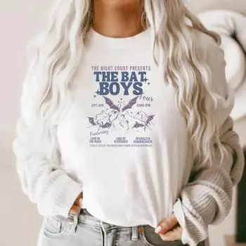 Ретро-рубашка ACOTAR Футболка Bat Boys Футболка Rhysand Azriel Acotar Cassian Acotar Футболка Velaris Футболка Valkyrie Подарки Acotar SJM Merch S