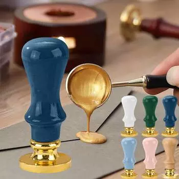 Ретро-ручка для штампа, многоцелевая, своими руками, рельефная ручка для печати, декоративная восковая печать, ручка для штампа, принадлежности для свадебных приглашений белый