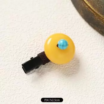 Ретро ручная работа заколка нишевая изысканная плетеная бирюзовая восковая челка боковая клипса тибетские украшения для волос