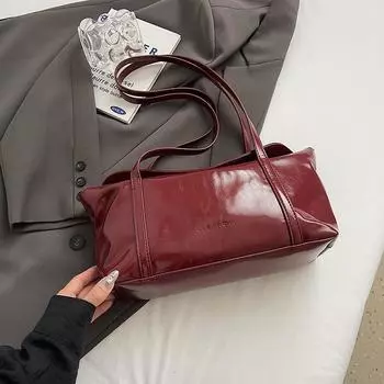 Ретро-ручная сумка для поездок на работу, большая вместимость, сумки через плечо, простая сумка для покупок, дорожные сумки, монохромные, новые