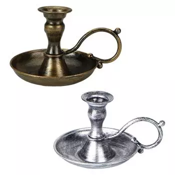 Ретро ручной подсвечник в европейском стиле, подставка для свечей, металлический подсвечник для украшения праздника годовщины серебряный