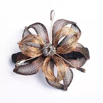 Ретро Ручной работы Плетеный Цветок из Медной проволоки Заколка для волос Аксессуары для волос для женщин Элегантная Заколка-автомат Головной убор невесты Тиары для девочек Подарок