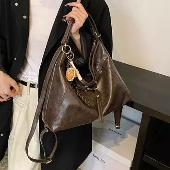 Ретро рюкзак большой вместимости для женщин, новая осенне-зимняя многоцелевая сумка через плечо на одно плечо