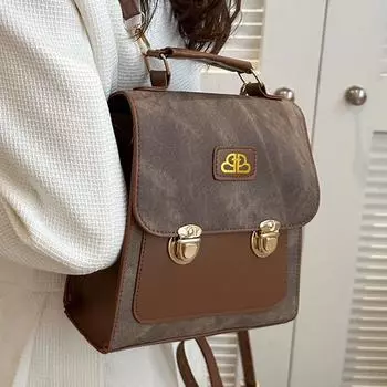 Ретро-рюкзак с имитацией джинсовой ткани, женский рюкзак 2024 года, новый модный рюкзак для студентов, универсальная сумка-мессенджер на одно плечо синий