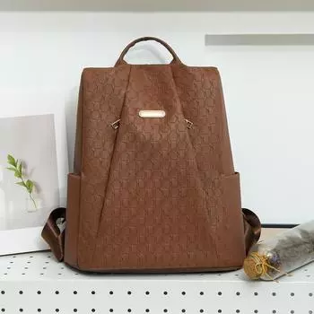 Ретро-рюкзак с защитой от кражи, мягкий кожаный женский легкий школьный рюкзак для путешествий белый