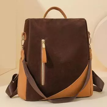 Ретро рюкзак женский большой емкости рюкзак для поездок на работу школьная сумка для студентов коричневый