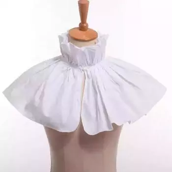 Ретро Съемный Тонкий Белый Цвета Слоновой Кости Накладной Воротник Внешние Аксессуары Для Женщин слоновая кость