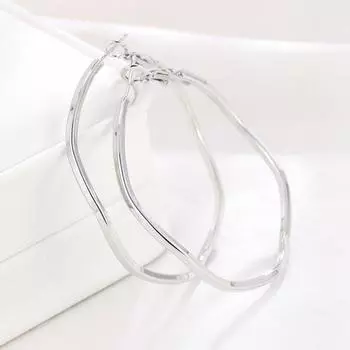 Ретро серьги-капли «Большая волна» из гонконгского серебряного игла с преувеличенным стилем и очарованием высокого класса