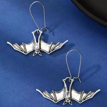 Ретро серьги на Хэллоуин DIY ювелирные изделия имитация животного кулон забавные серьги летучая мышь вечеринка серебряный
