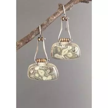 Ретро-серьги с драгоценными камнями 1 Pair