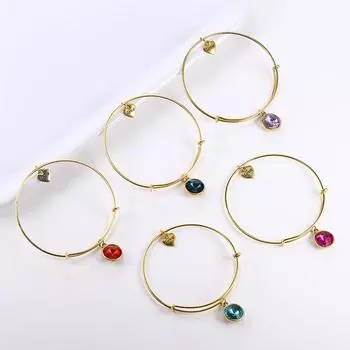 Ретро Сердце Пара Подарок На День Рождения Камень Lucky Wish Браслеты для Женщин Металлические Винтажные Браслеты