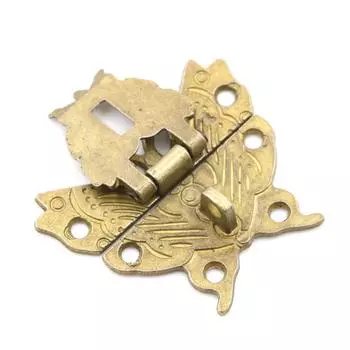 Ретро шикарная защелка-бабочка, защелка для ювелирных изделий, деревянный ящик, замок, засов, нагрудный замок