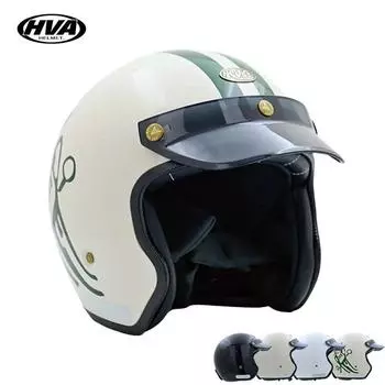 Ретро шлем для мотоцикла 3/4 шлем для мужчин и женщин велоспорт популярный электрический скутер велосипедный скутер комьютинг шлем S чёрный