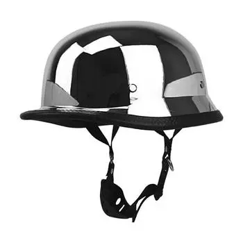 Ретро шлем для верховой езды Регулируемый защитный полушлем Серебристый цвет Мотоциклетный шлем для гонок M серебряный