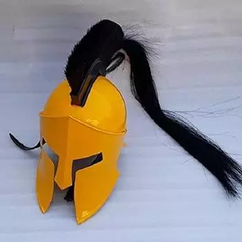 Ретро-шлем из фильма «300 спартанцев» для ролевых игр LARP, носимый шлем, желтый