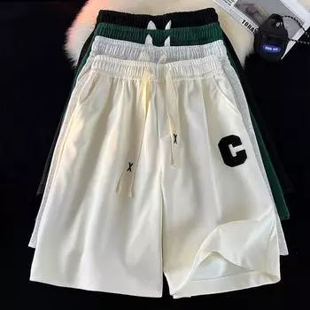 Ретро шорты мужские летние спортивные 5-точечные брюки свободные универсальные повседневные баскетбольные средние брюки летние M