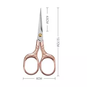 Ретро швейные ножницы для рукоделия из нержавеющей стали, бытовые ножницы для вышивки нитью, инструменты для рукоделия, обрезка портновских ножниц золотой