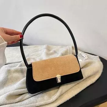 Retro simple shoulder bag 2024 spring new bag women s niche design underarm bag fashion casual hand bag хаки