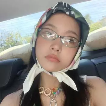 Ретро сине-зеленая овальная маленькая оправа для очков, женская оправа для очков с защитой от синего света, модная оправа для очков в стиле Y2K Strength 1