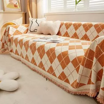 Ретро синельное полотенце для дивана, чехол для дивана с защитой от кошачьих когтей, универсальный универсальный чехол для дивана, двусторонний 180*130cm