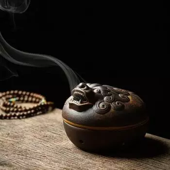 Ретро сказочные курильницы для благовоний в виде диких зверей держатель для благовоний курильница из сандалового дерева домашний декор украшение ремесло