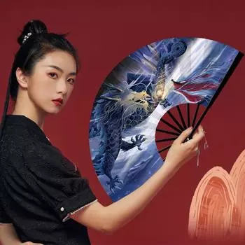 Ретро складной шелковый веер, китайские традиции, стиль, ручка, карман, декоративные ручные знаки, мужские M9Y4 K-one