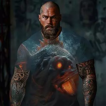 Retro Skull T Shirt Men High Street 3d Print Short Sleeves Summer Men s T Shirt Vintage Oversized T Shirt For Men Street Top Tee S