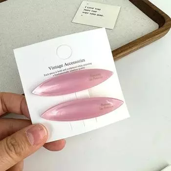 Retro Slender Willow Leaves Hairpins Set Solid Color Acetate Hair Clips for Womens Girls Simple Barrettes Hair Accessories Gift