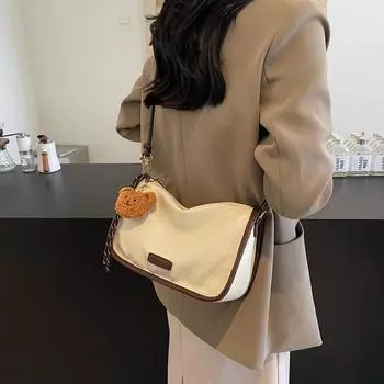 Retro small bag women s 2024 autumn and winter new textured shoulder armpit bag fashionable versatile messenger pillow bag чёрный